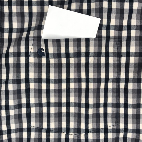 Carhartt Men’s Relaxed Fit Plaid Button Front Shirt - Picture 3 of 7